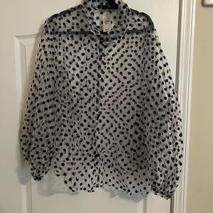 Ashley Stewart see through top size 28